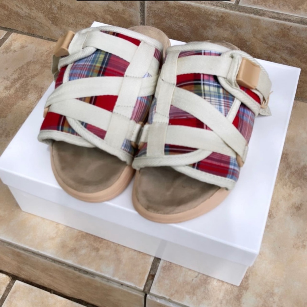 Visvim Christo Plaid Sandals Slides size xs/9